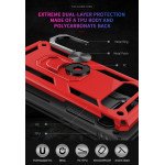 Wholesale Galaxy S10 Tech Armor Ring Grip Case with Metal Plate (Red)